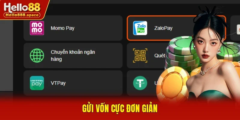 Gửi vốn cực đơn giản